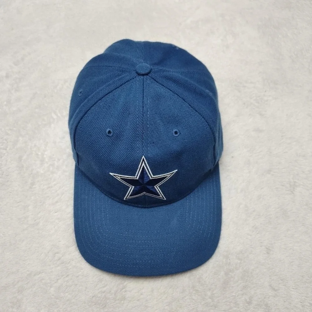 Vintage Dallas Cowboys Twins Enterprise Hat Cap Snap Back Mens Blue Acrylic Wool - Picture 2 of 9